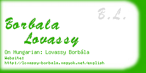borbala lovassy business card